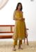 Picture of Organza Dark Golden Rod Readymade Salwar Kameez