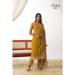 Picture of Organza Dark Golden Rod Readymade Salwar Kameez
