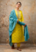 Picture of Pleasing Silk Dark Golden Rod Readymade Salwar Kameez