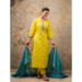 Picture of Pleasing Silk Dark Golden Rod Readymade Salwar Kameez