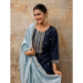 Picture of Appealing Silk Midnight Blue Readymade Salwar Kameez