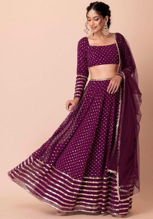 Picture of Taking Georgette Maroon Lehenga Choli