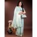 Picture of Pretty Cotton & Linen Powder Blue Saree