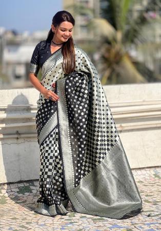 Picture of Fascinating Silk Black Saree