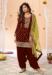 Picture of Good Looking Silk Maroon Straight Cut Salwar Kameez