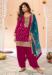 Picture of Shapely Silk Dark Red Straight Cut Salwar Kameez