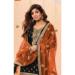 Picture of Lovely Silk Black Straight Cut Salwar Kameez