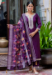 Picture of Ideal Silk Purple Readymade Salwar Kameez