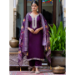 Picture of Ideal Silk Purple Readymade Salwar Kameez