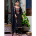 Picture of Lovely Silk Black Readymade Salwar Kameez