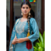 Picture of Statuesque Silk Cadet Blue Readymade Salwar Kameez