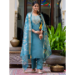 Picture of Statuesque Silk Cadet Blue Readymade Salwar Kameez