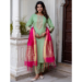Picture of Exquisite Silk Dark Sea Green Readymade Salwar Kameez