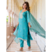 Picture of Gorgeous Silk Light Sea Green Readymade Salwar Kameez