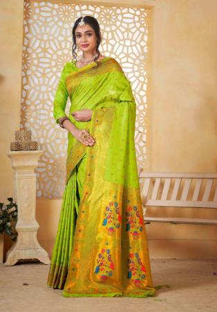 Picture of Superb Silk Golden Rod Saree