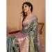 Picture of Ravishing Silk Dark Olive Green Saree