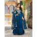 Picture of Splendid Silk Teal Party Wear Gown