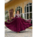 Picture of Comely Silk Maroon Party Wear Gown