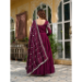 Picture of Comely Silk Maroon Party Wear Gown