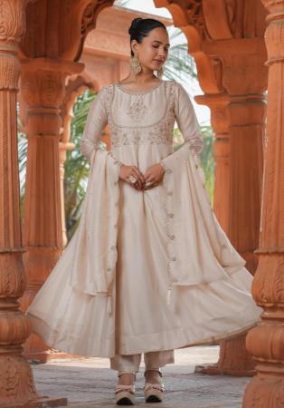 Picture of Pleasing Silk Rosy Brown Readymade Salwar Kameez