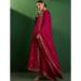 Picture of Elegant Silk Dark Red Readymade Salwar Kameez