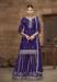 Picture of Chiffon Dark Slate Blue Straight Cut Salwar Kameez