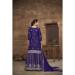 Picture of Chiffon Dark Slate Blue Straight Cut Salwar Kameez