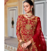 Picture of Fine Net Maroon Anarkali Salwar Kameez
