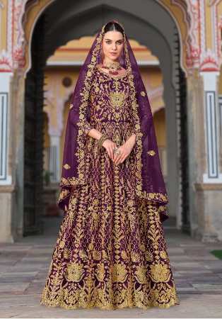 Picture of Admirable Net Purple Anarkali Salwar Kameez