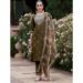 Picture of Rayon Dark Olive Green Readymade Salwar Kameez