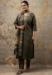Picture of Silk Dark Olive Green Readymade Salwar Kameez