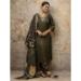 Picture of Silk Dark Olive Green Readymade Salwar Kameez