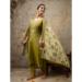 Picture of Gorgeous Silk Olive Readymade Salwar Kameez