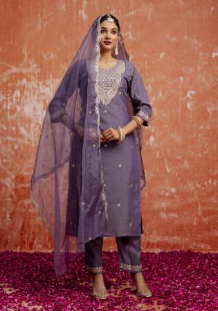 Picture of Nice Silk Dim Gray Readymade Salwar Kameez