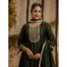 Picture of Silk Dark Olive Green Readymade Salwar Kameez