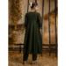 Picture of Silk Dark Olive Green Readymade Salwar Kameez