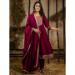Picture of Admirable Silk Maroon Readymade Salwar Kameez