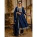 Picture of Superb Silk Midnight Blue Readymade Salwar Kameez