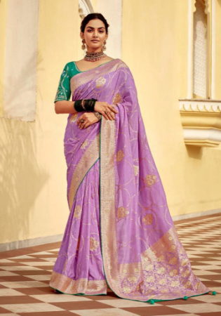 Picture of Lovely Silk Rosy Brown Saree