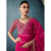 Picture of Alluring Satin Hot Pink Saree