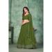 Picture of Beautiful Georgette Dark Olive Green Lehenga Choli