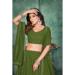 Picture of Bewitching Georgette Dark Olive Green Lehenga Choli