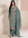 Picture of Grand Silk Alice Blue Straight Cut Salwar Kameez