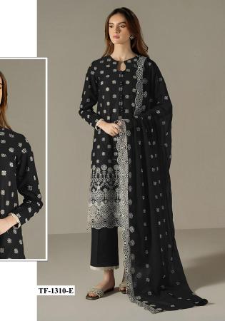 Picture of Stunning Georgette Black Straight Cut Salwar Kameez