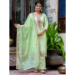 Picture of Excellent Silk Dark Sea Green Readymade Salwar Kameez