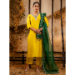 Picture of Alluring Silk Golden Readymade Salwar Kameez