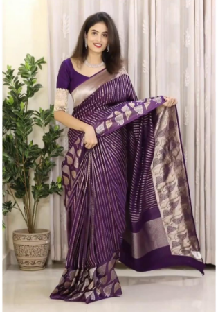Picture of Superb Silk Midnight Blue Saree