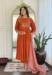 Picture of Beauteous Cotton Orange Red Readymade Salwar Kameez
