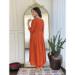 Picture of Beauteous Cotton Orange Red Readymade Salwar Kameez