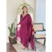 Picture of Lovely Cotton Fuchsia Readymade Salwar Kameez